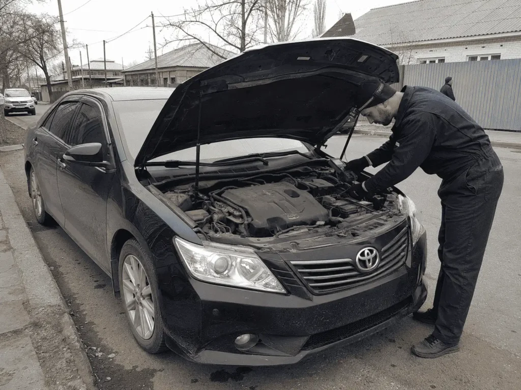 Диагностика Toyota Camry XV50, которая не заводилась, в Алматы