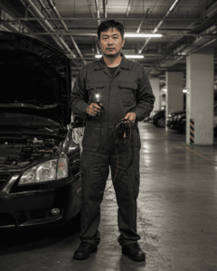 Казбек, мастер-партнёр AutoVolt по генераторам и системе зарядки в Алматы